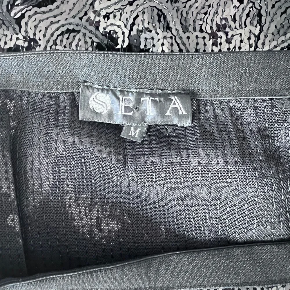 SETA Black Diamond Fringe Skirt Size M - Picture 8 of 8